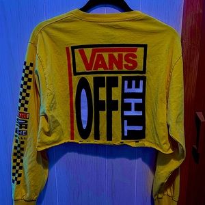 GREAT CONDITION VANS OFF THE WALL CROP TOP size S